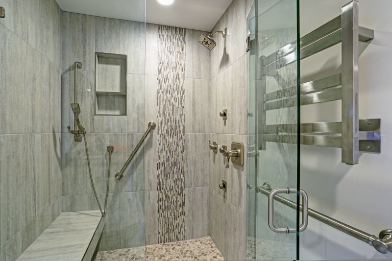Contemporary Shower with Rain Shower Head